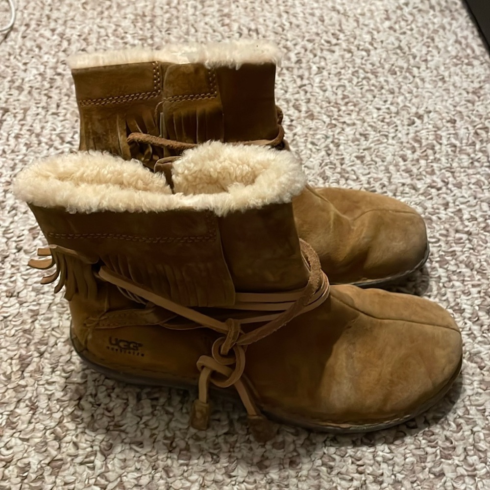 UGG Gaviota Suede Fringe Boots